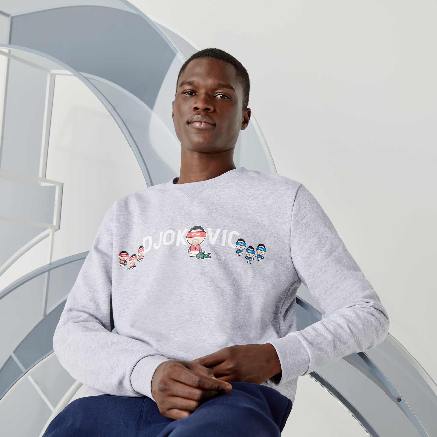Men's Lacoste SPORT Collab Youssef SY In Fleece Sweatshirt