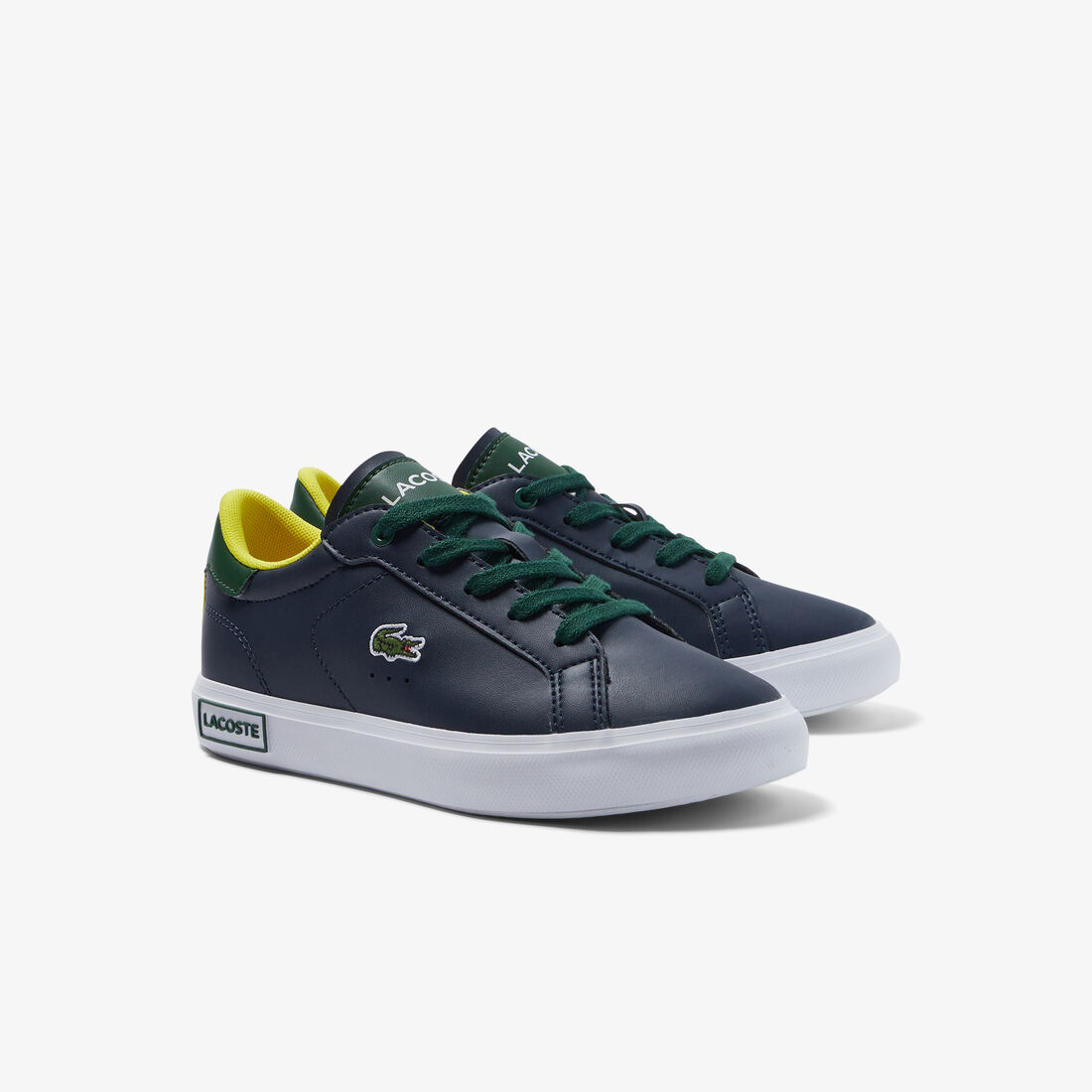 Children's Lacoste Powercourt Synthetic Popped Heel Sneakers Children's Lacoste Powercourt Synthetic Popped Heel Sneakers