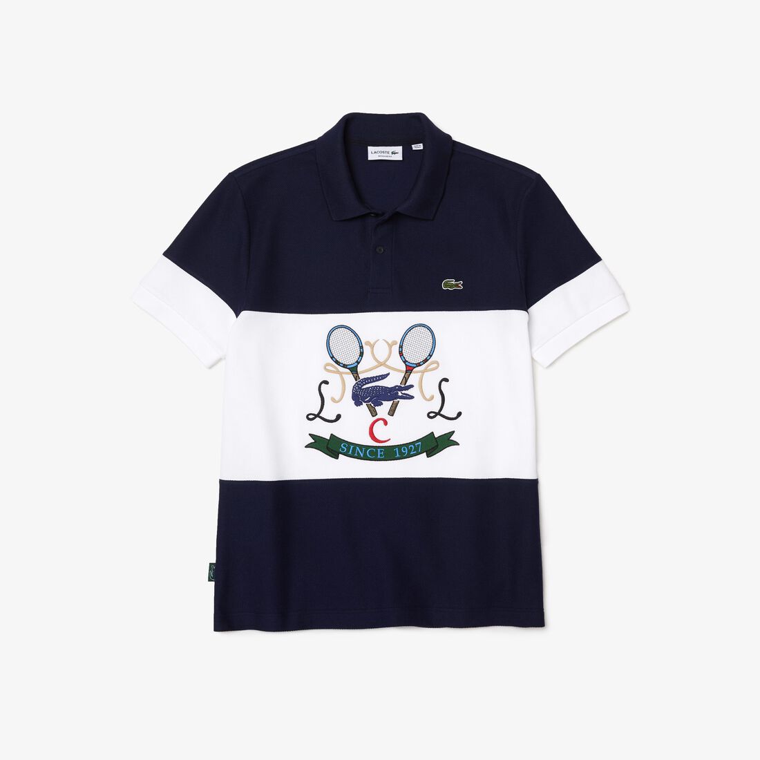 تيشيرت بولو لاكوست قطن بقصة عادية وتطريز مضارب تنس للرجال تيشيرت بولو لاكوست قطن بقصة عادية وتطريز مضارب تنس للرجال