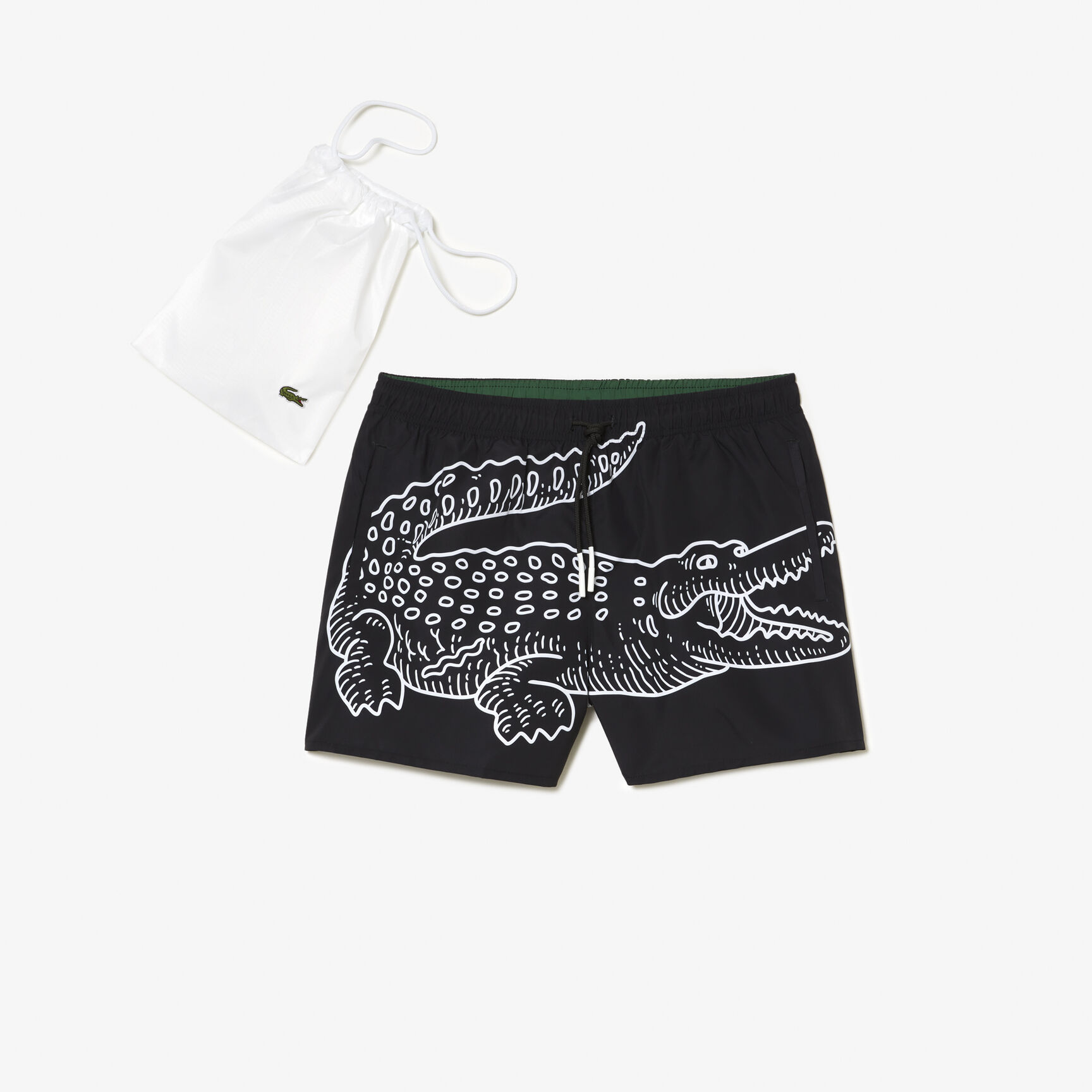 Men’s Lacoste Crocodile Print Swim Trunks