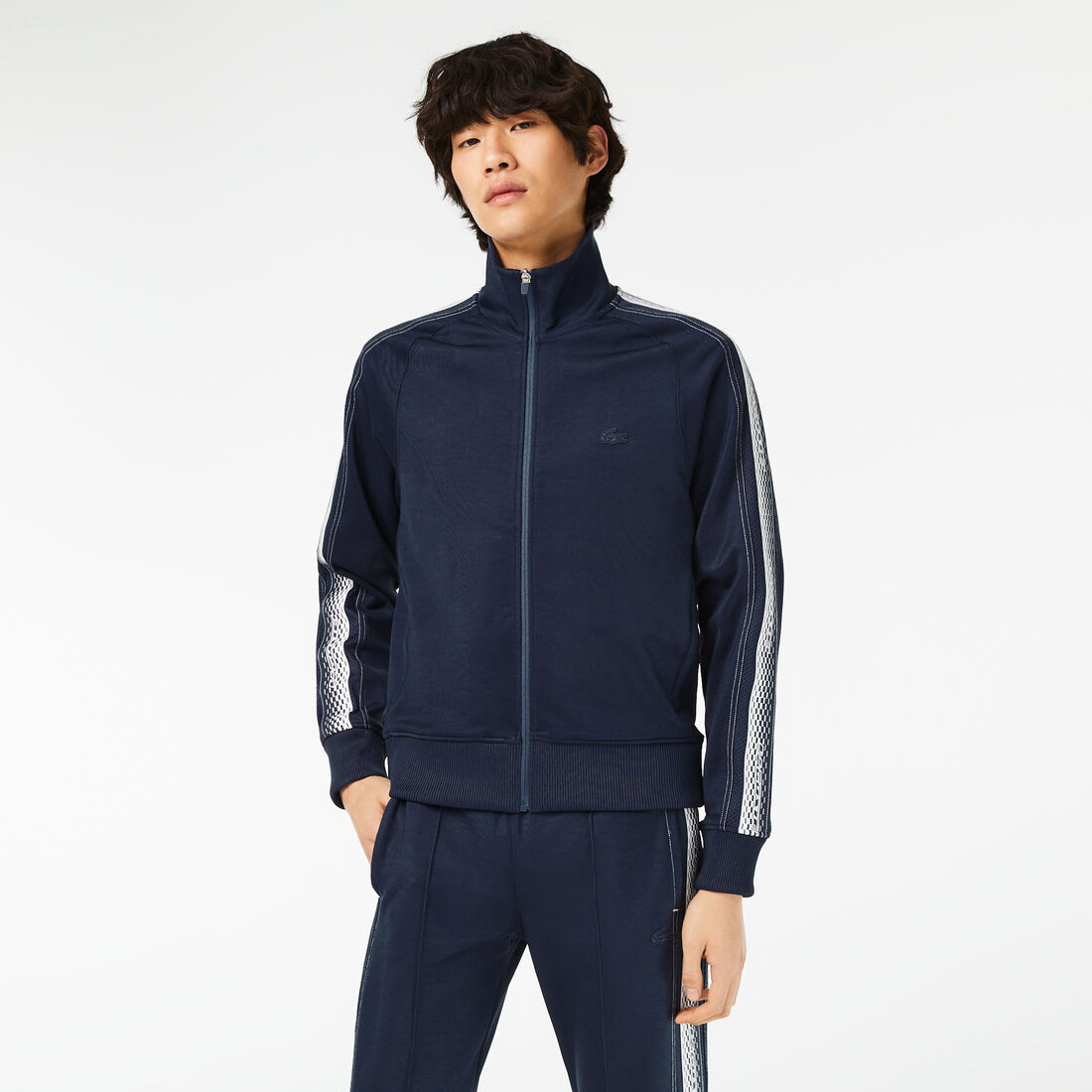 Men’s Lacoste Regular Fit Zipped Piqué Sweatshirt