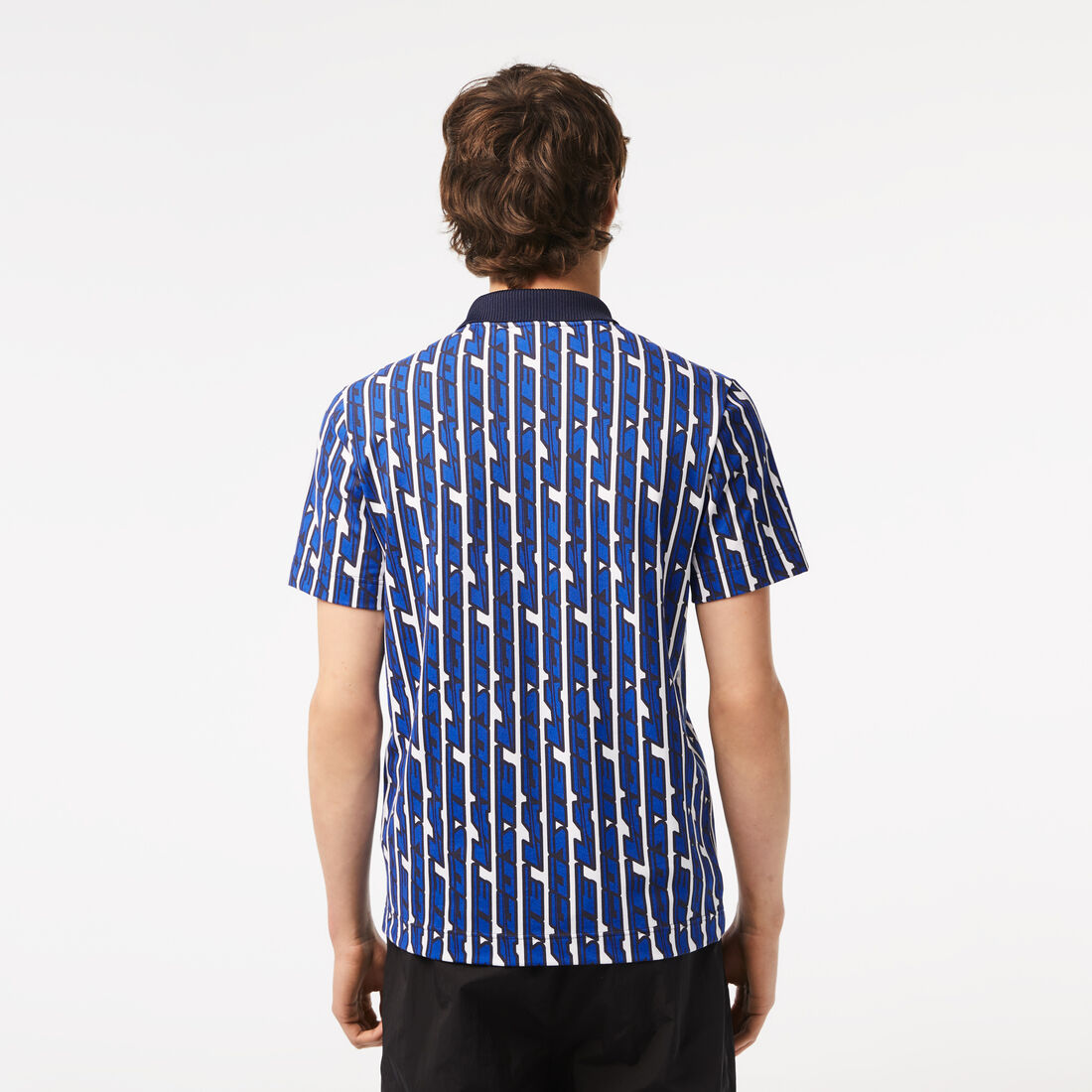 تيشيرت بولو لاكوست بيكيه مطاطي بنقشة بلونين للرجال تيشيرت بولو لاكوست بيكيه مطاطي بنقشة بلونين للرجال