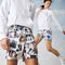 unisex lacoste live polaroid collaboration print swimming trunks