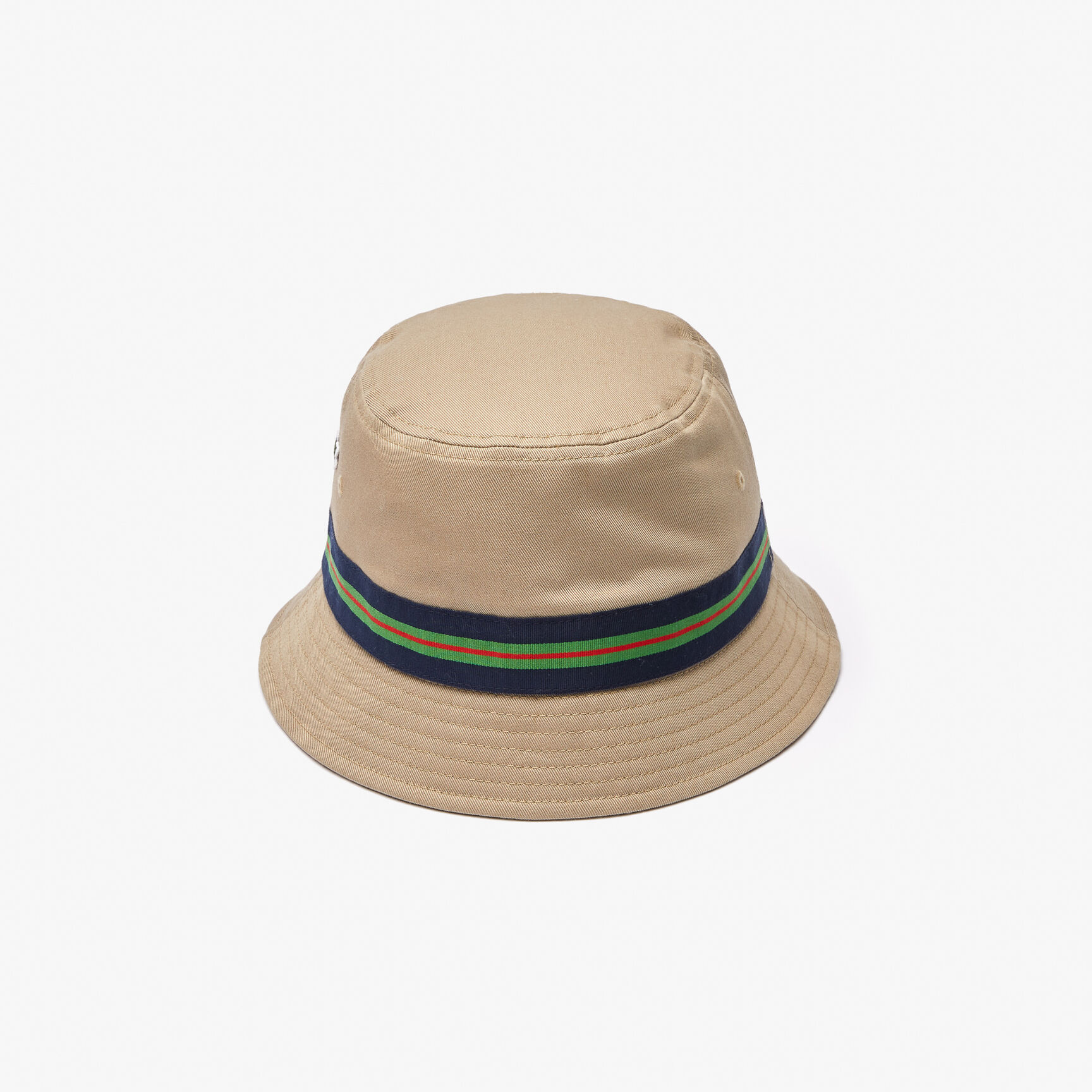 Unisex Lacoste Organic Cotton Stripe Band Bucket Hat