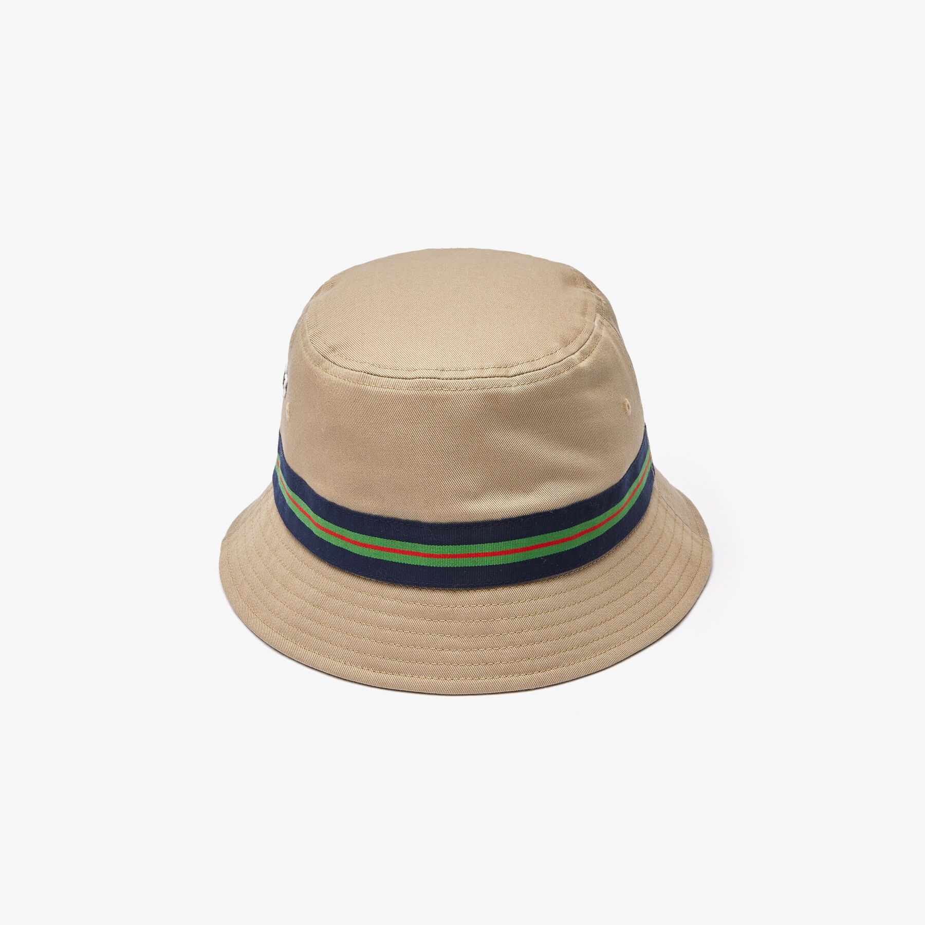 unisex lacoste organic cotton stripe band bucket hat