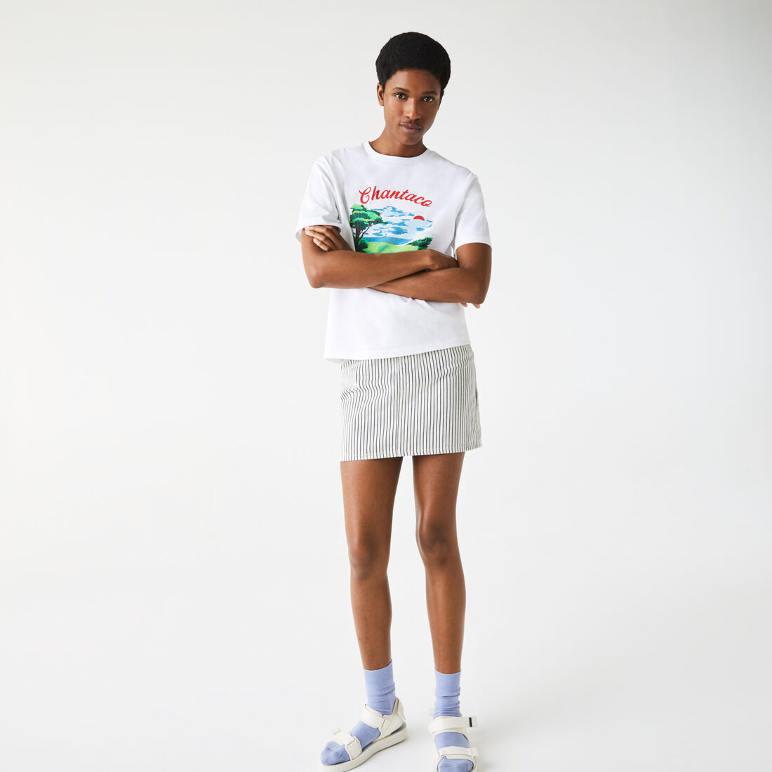 Women’s Crew Neck Chantaco Print Cotton T-shirt Women’s Crew Neck Chantaco Print Cotton T-shirt