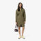 Oversized Cotton Zip Front Shirt Dress