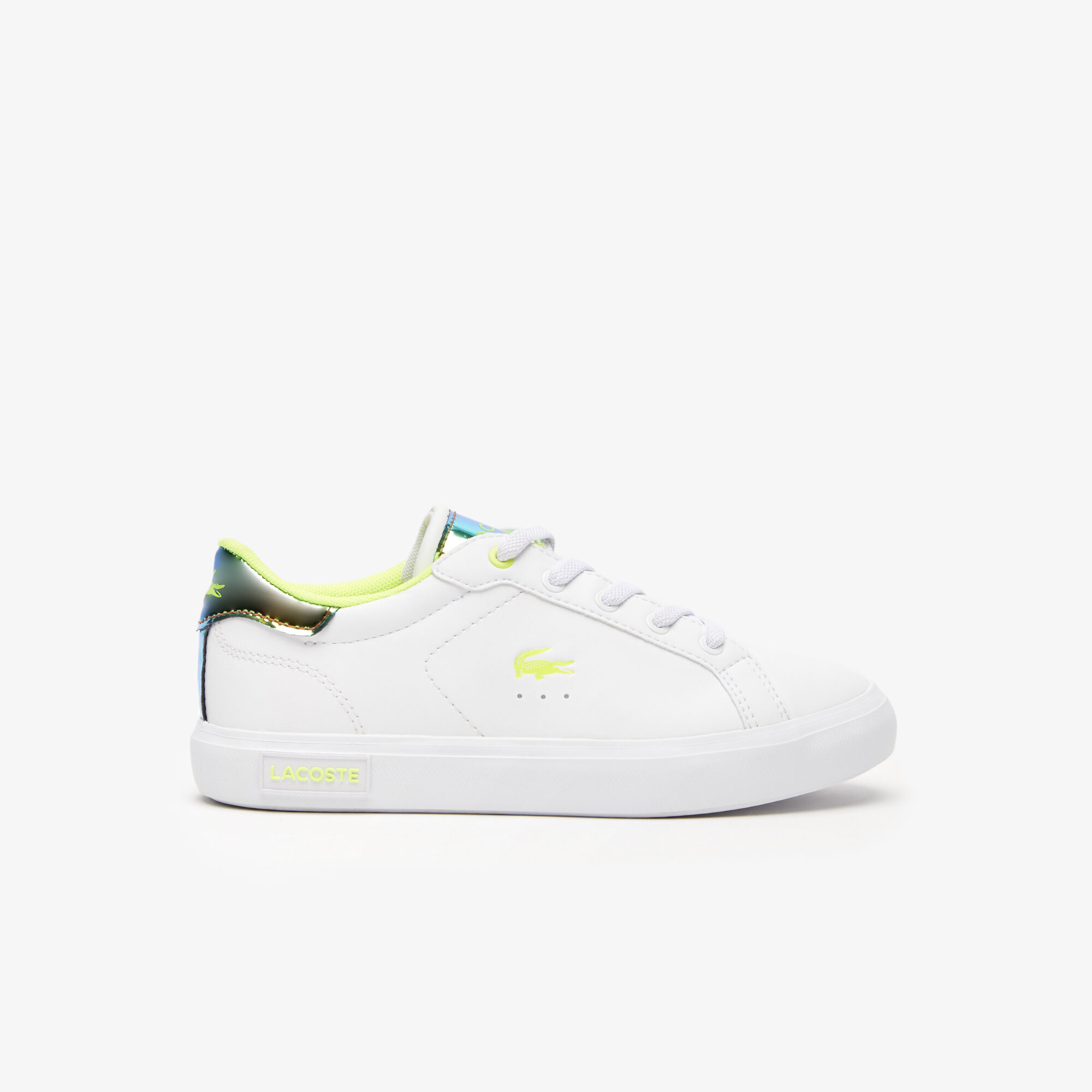Children s Lacoste Powercourt Synthetic Heel Pop Trainers