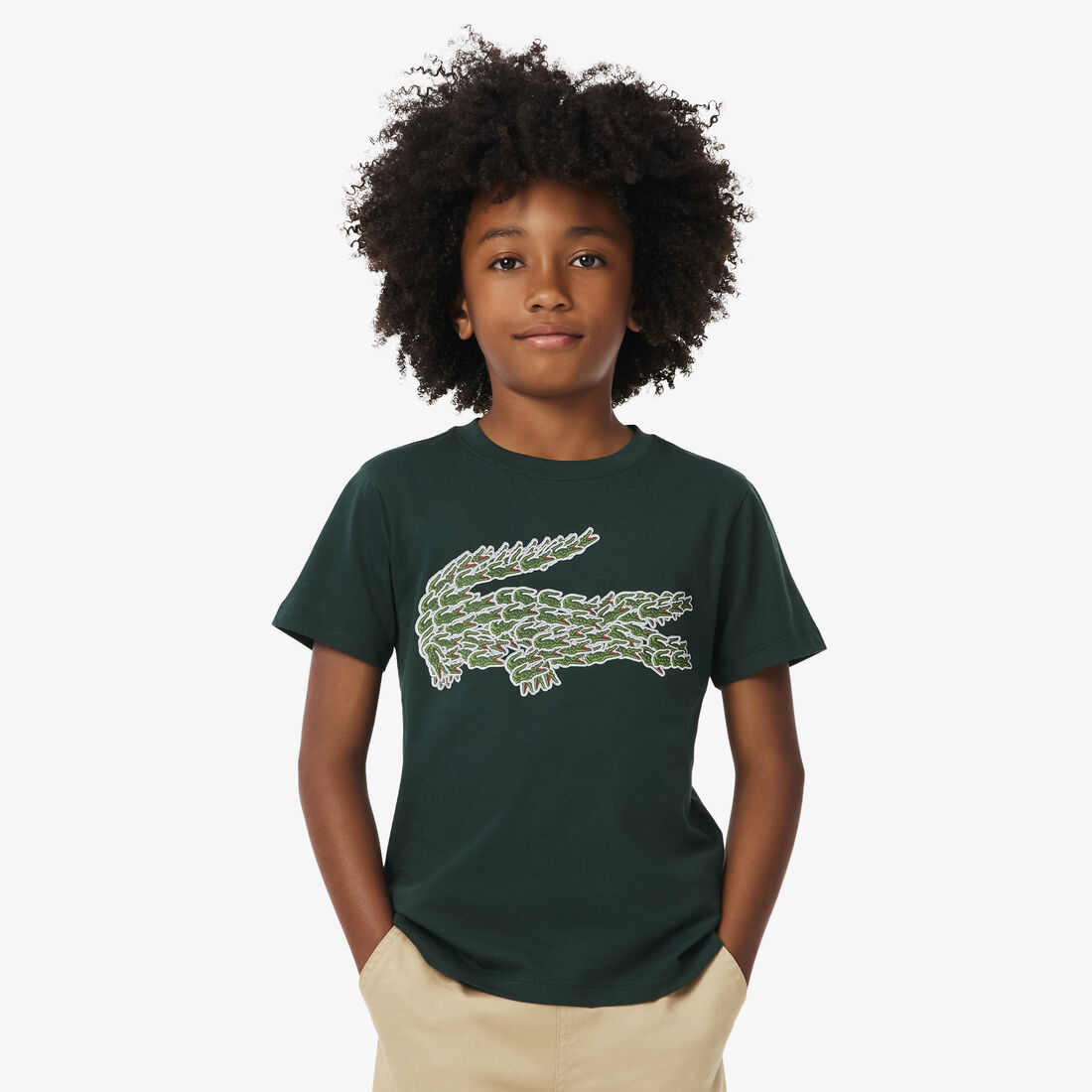 Crocodile Print Cotton T-shirt