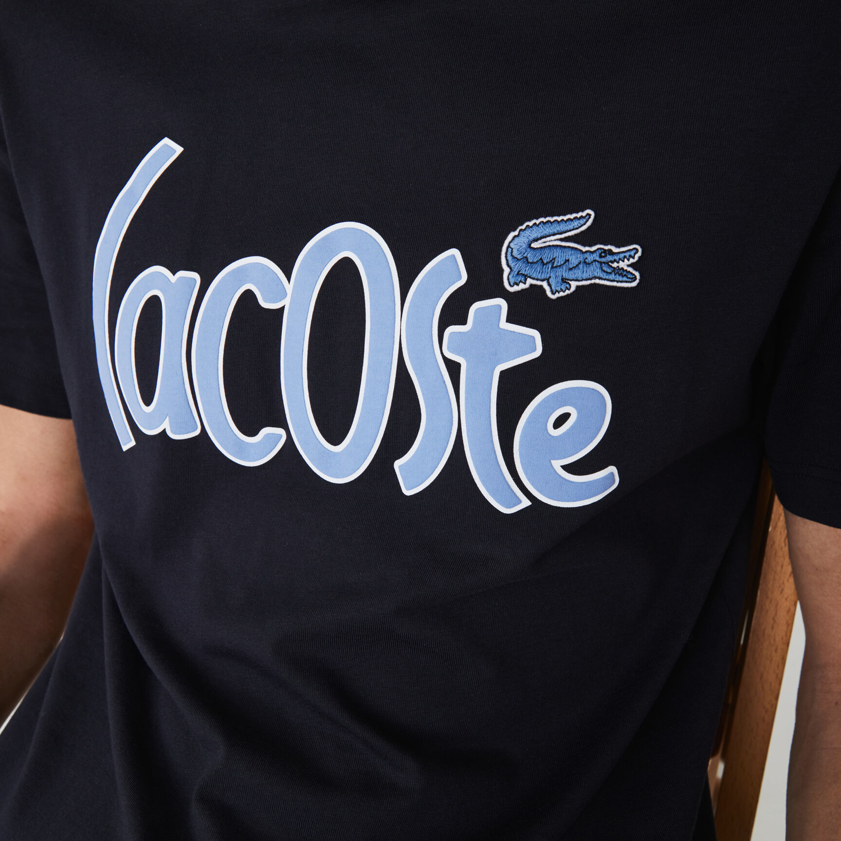 Men&rsquo;s Crew Neck Signature Print Cotton T-shirt