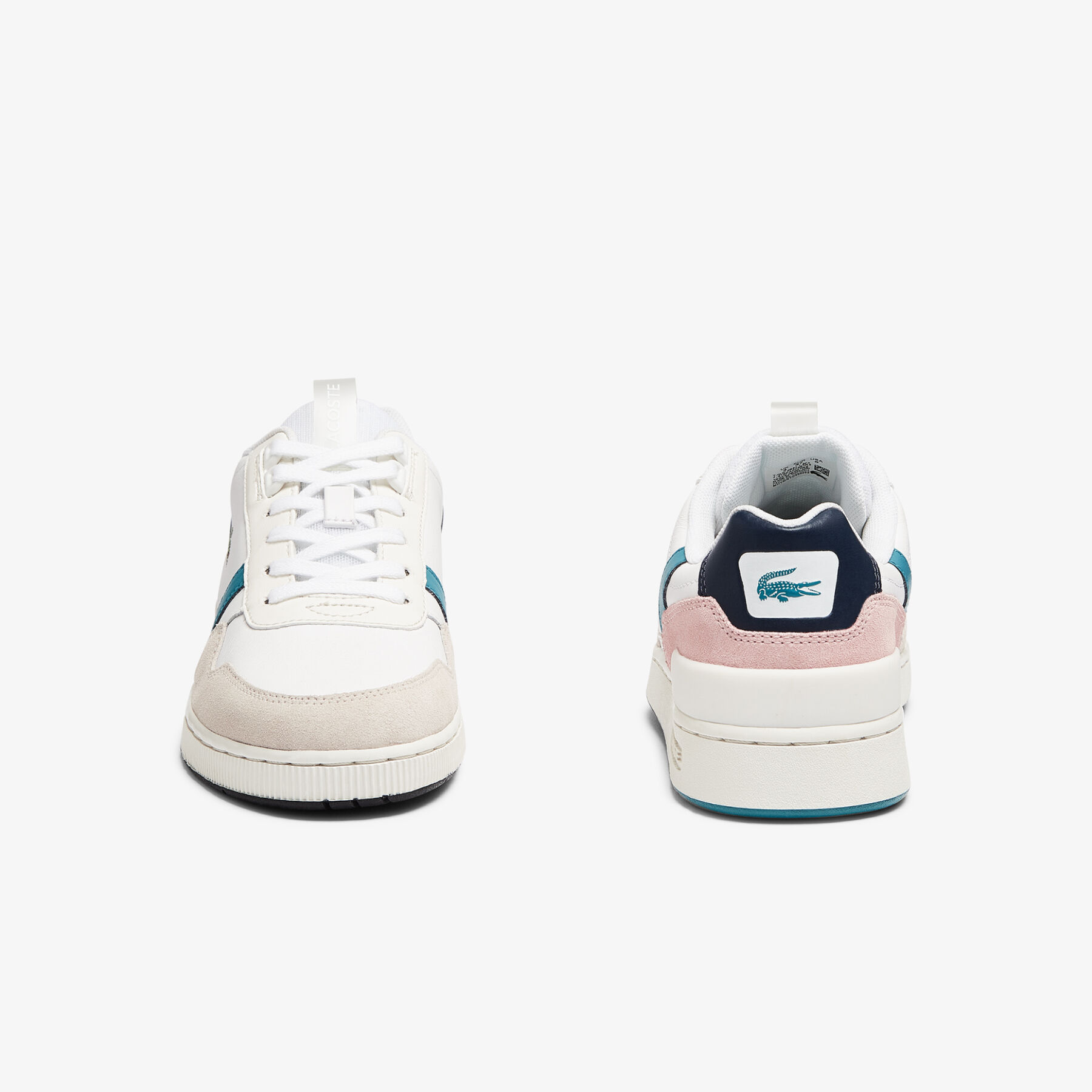 Women's T-Clip Leather and Synthetic Trainers lacoste women s t clip leather and synthetic trainers