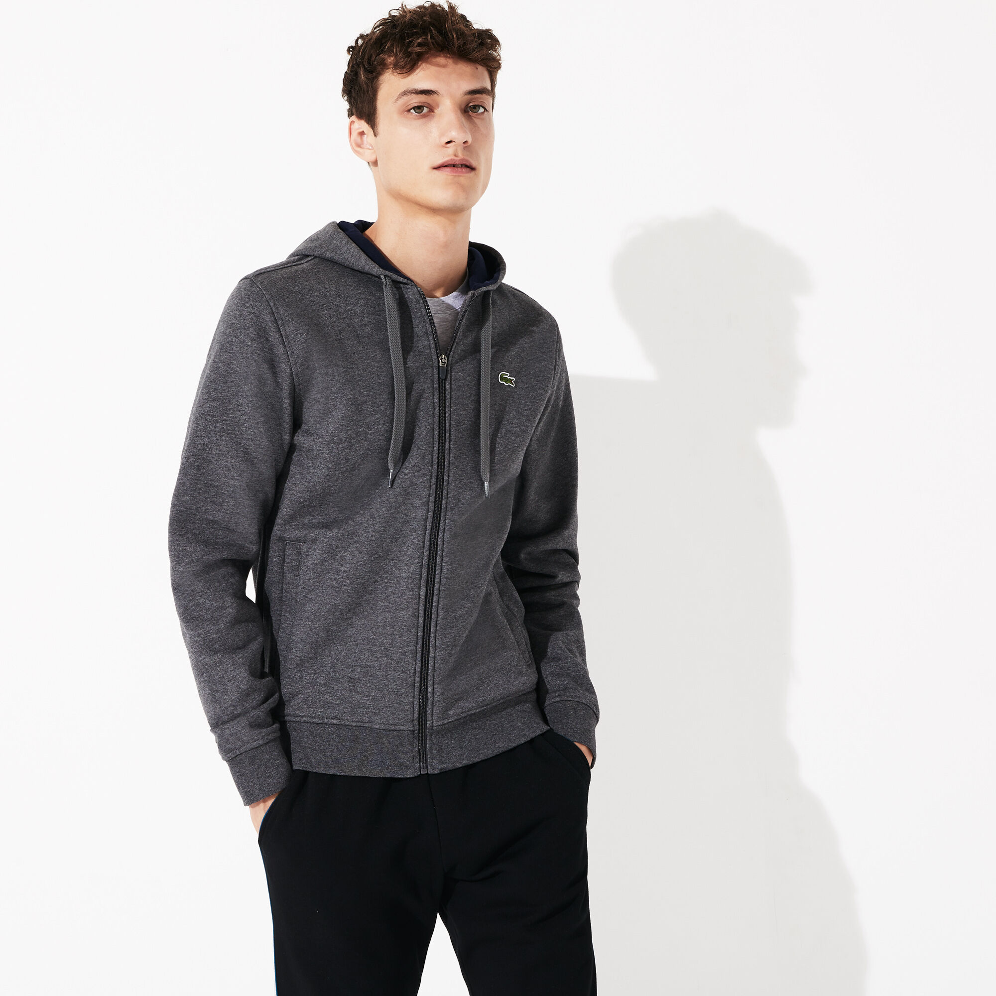 Men's Lacoste SPORT Tennis hooded zippered sweatshirt in fleece Men's Lacoste SPORT Tennis hooded zippered sweatshirt in fleece