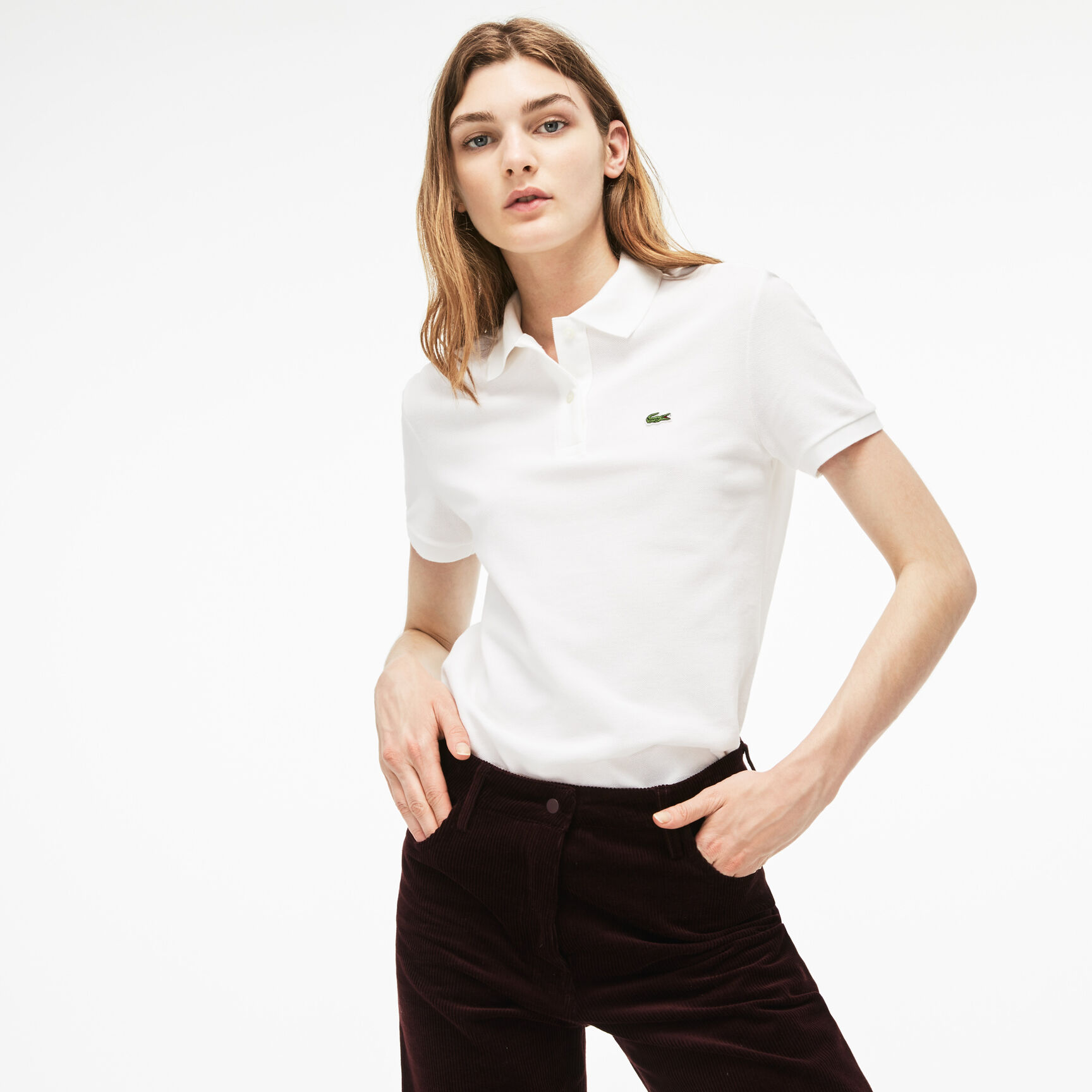Women's Lacoste Regular Fit Soft Cotton Petit Pique Polo Shirt