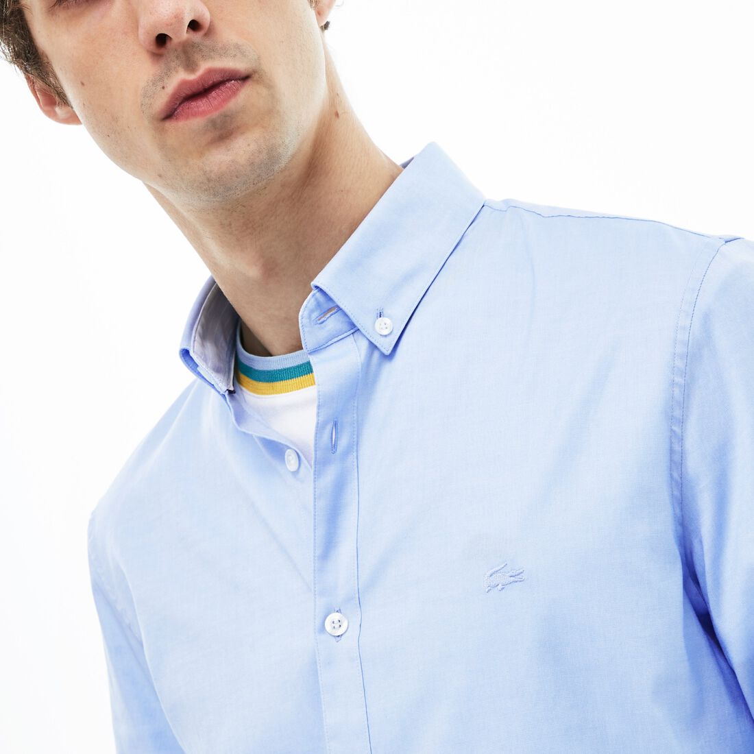 قميص للرجال ذو قصة ضيقة من قطن بينبوينت المرن قميص للرجال ذو قصة ضيقة من قطن بينبوينت المرن