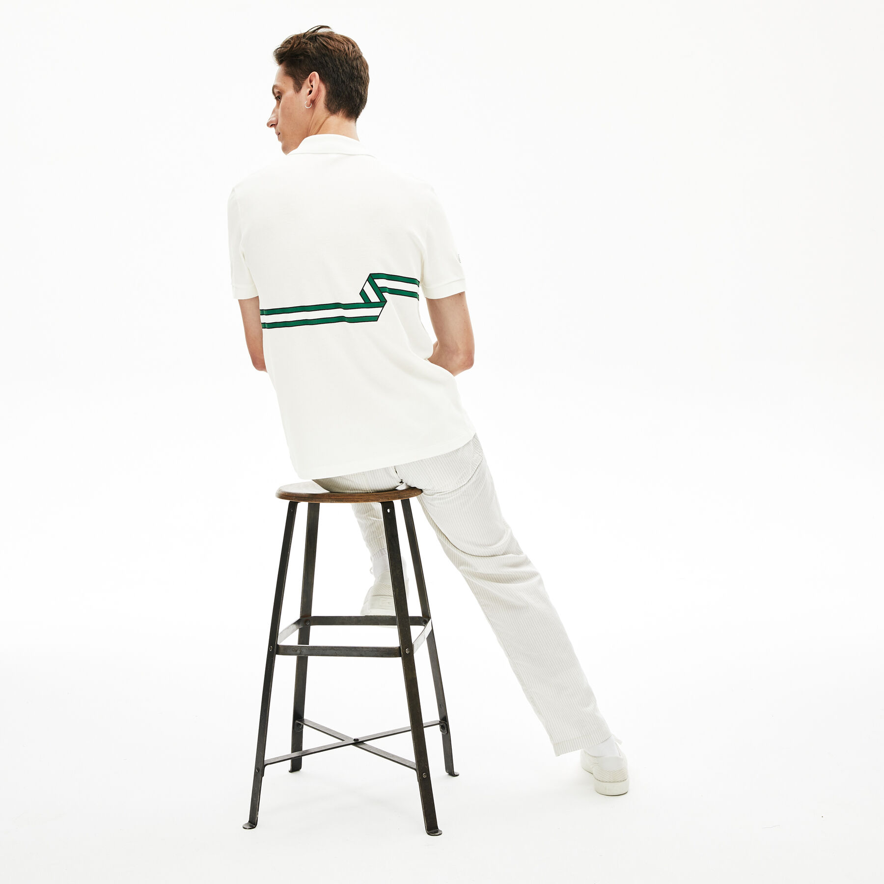 لاكوست قميص بولو بطبعة مخططة من lacoste للرجال