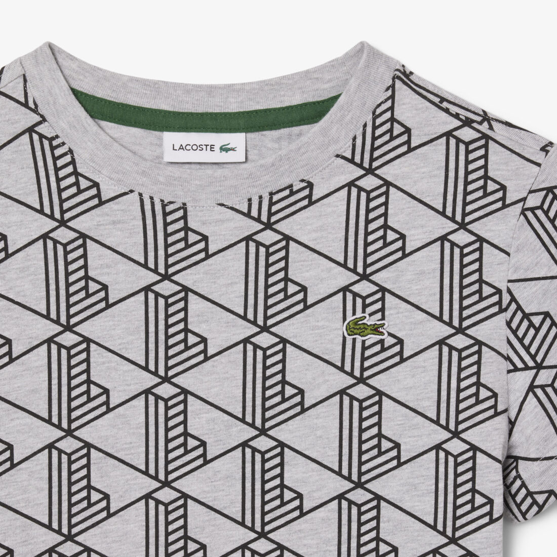 تي شيرت قطني بطبعة مونوغرام تي شيرت قطني بطبعة مونوغرام