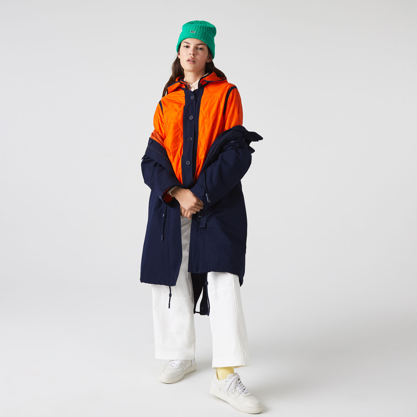 Women's Lacoste Padded Jacket Water-Repellent 3-In-1 Parka