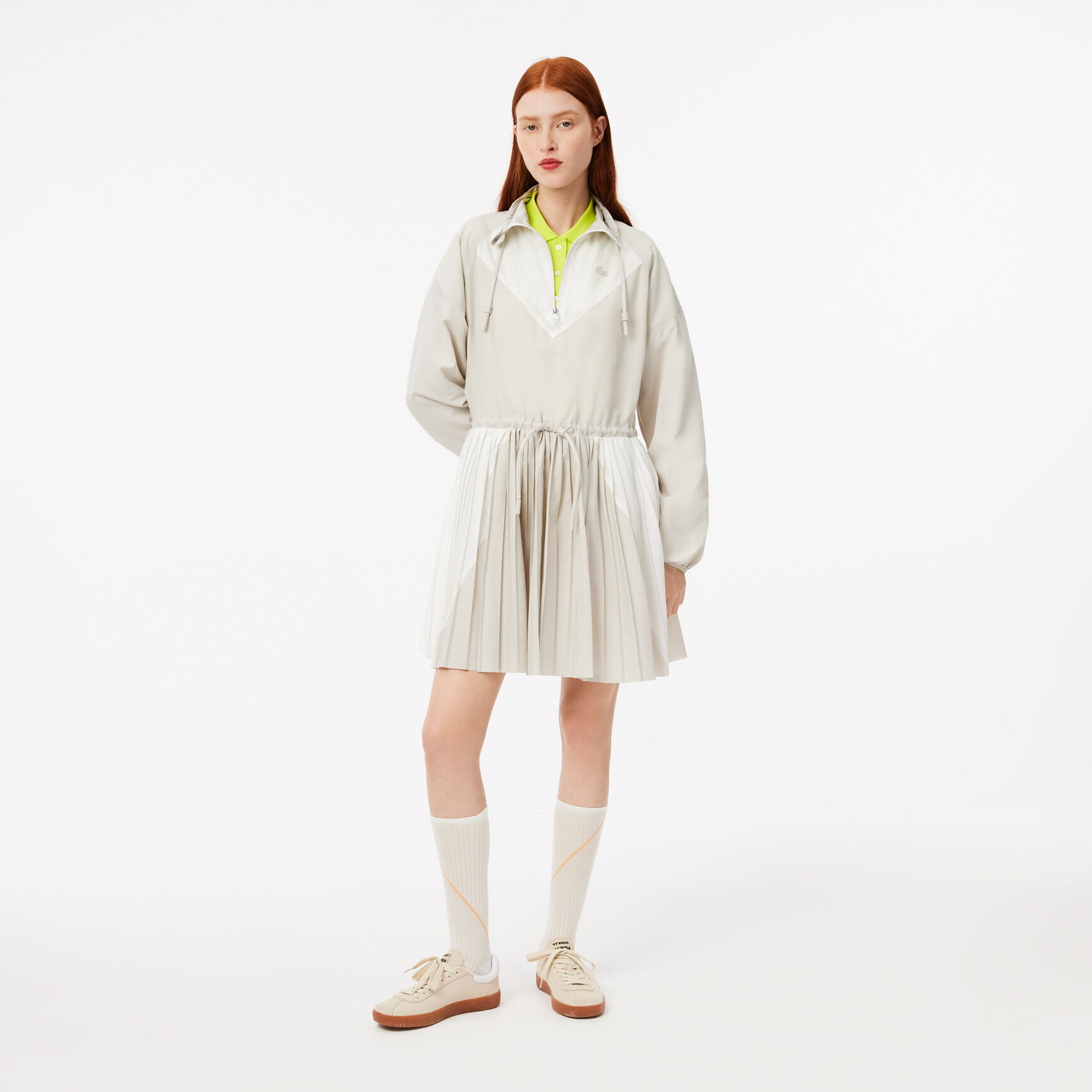 Long-Sleeved Colourblock Dress