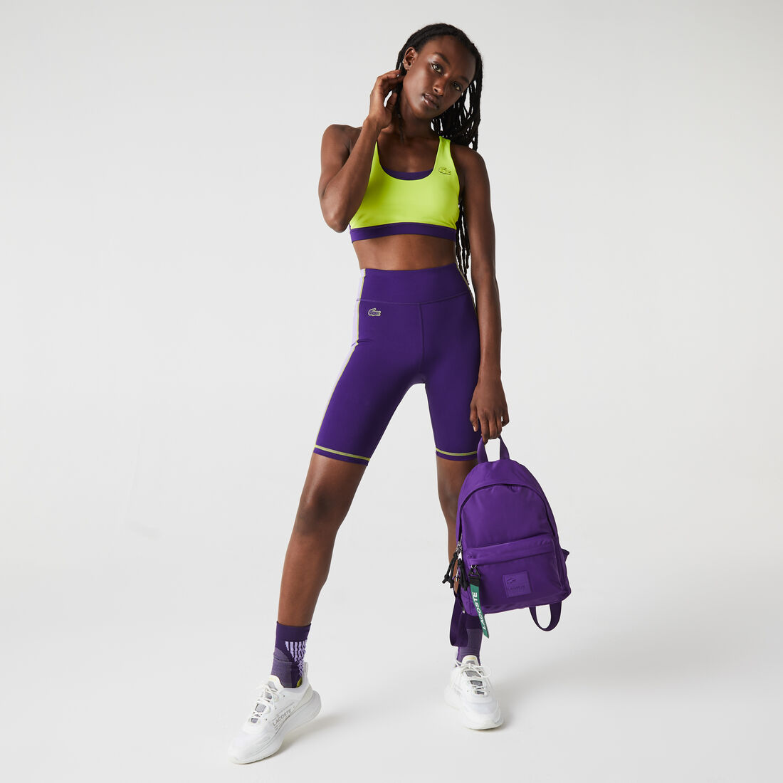 Women's Lacoste Signature Patch Branded Puller Backpack Women's Lacoste Signature Patch Branded Puller Backpack