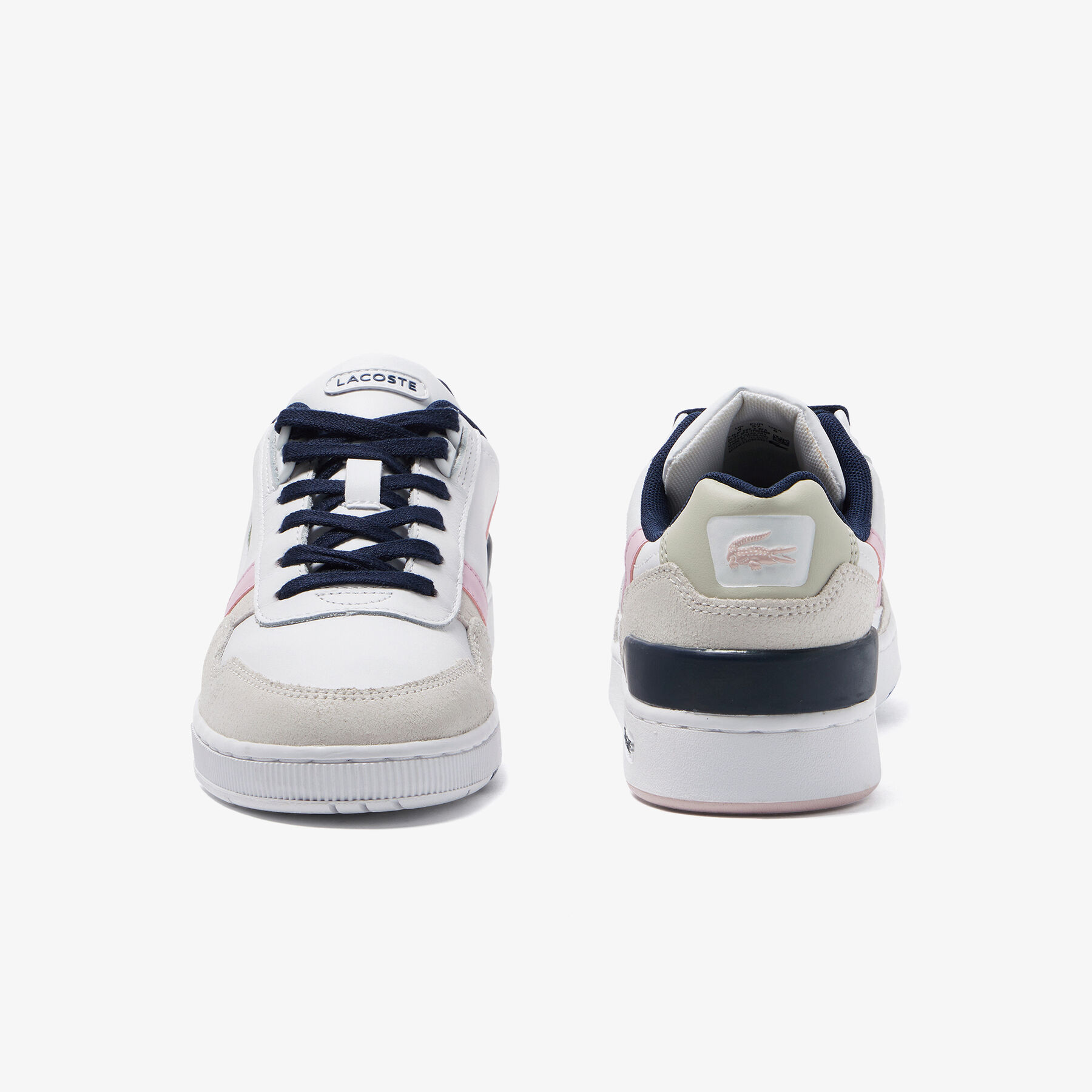 women s lacoste t clip leather color pop sneakers