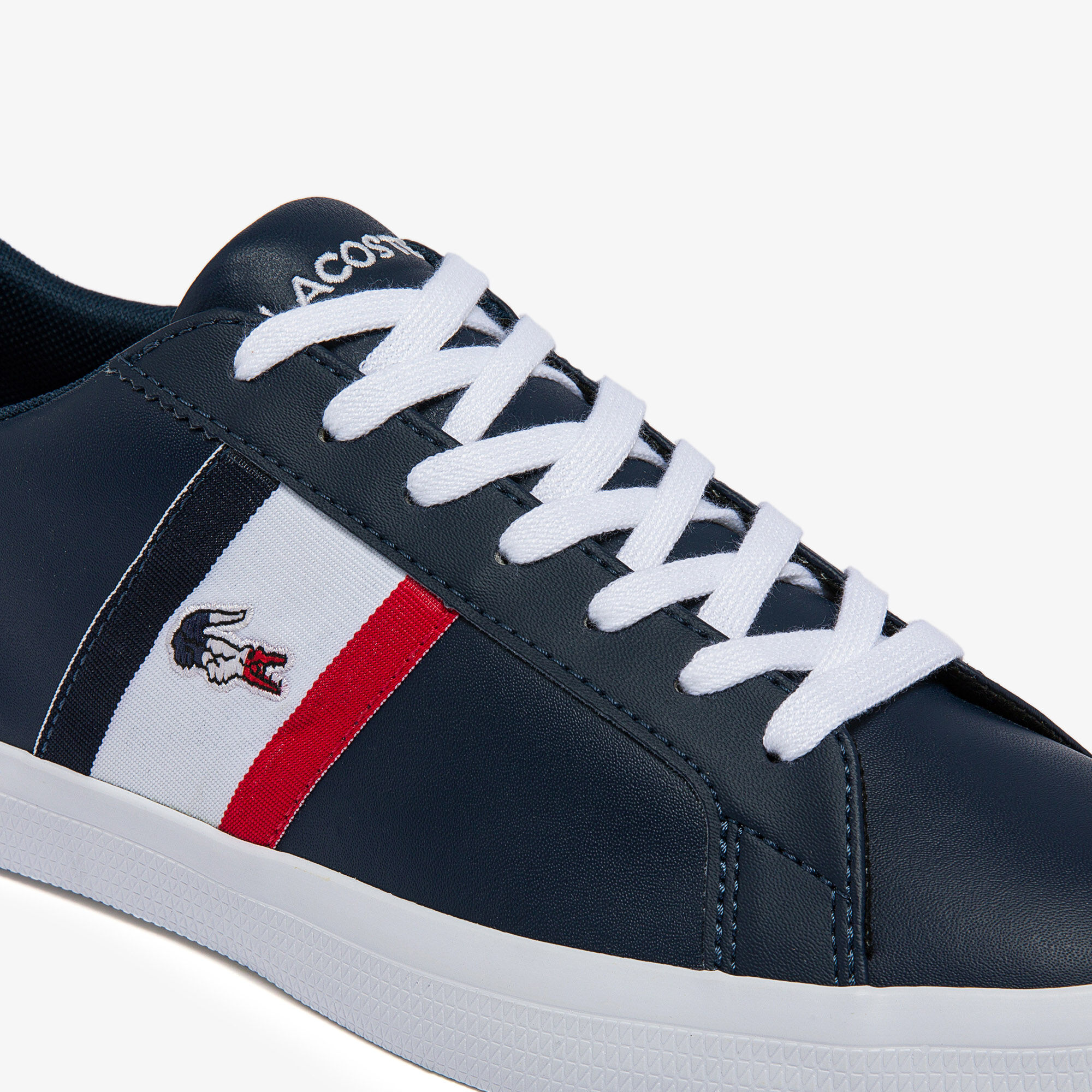 Lacoste lerond white red navy clearance