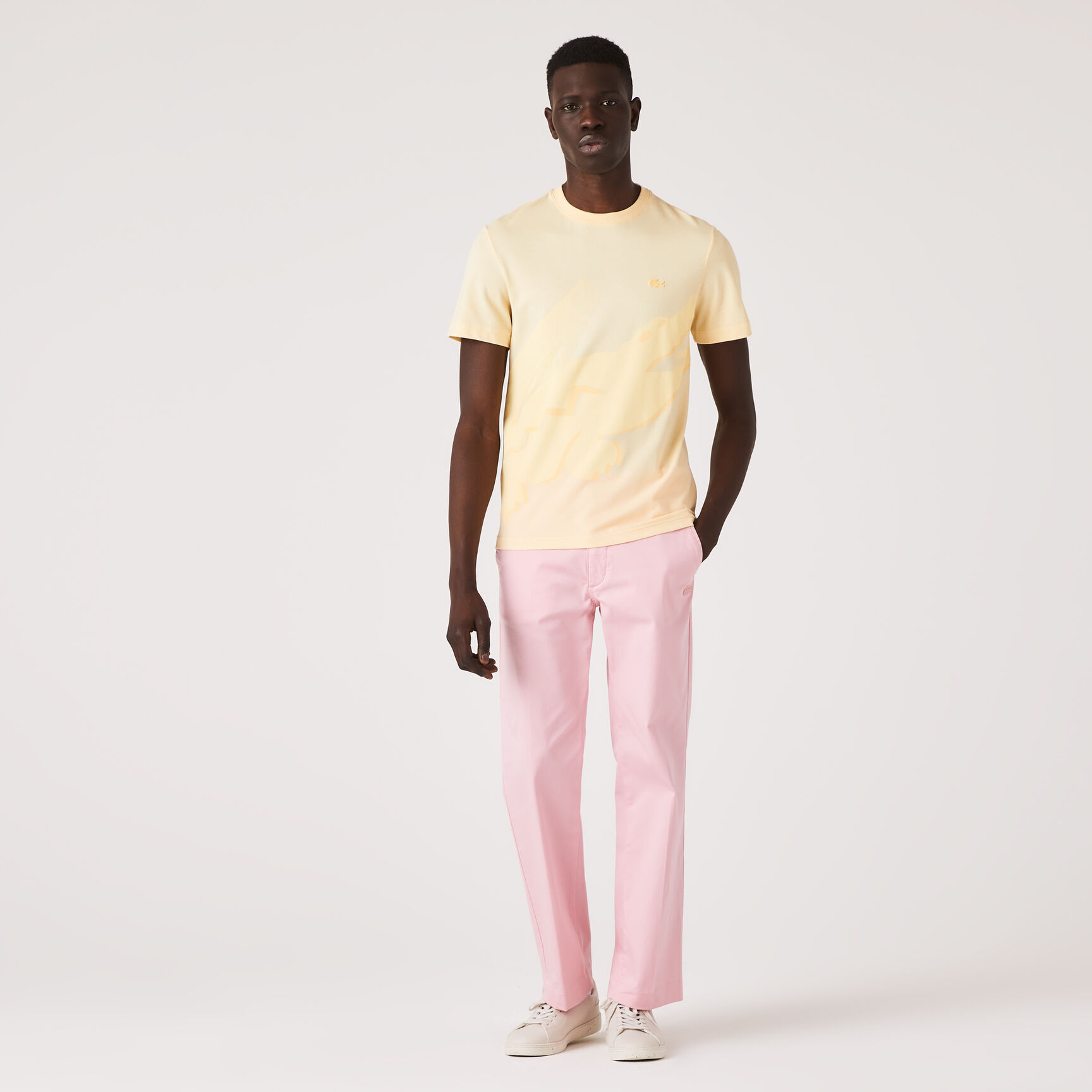 Men's Crocodile Print Crew Neck Stretch Organic Cotton T-Shirt Men's Crocodile Print Crew Neck Stretch Organic Cotton T-Shirt