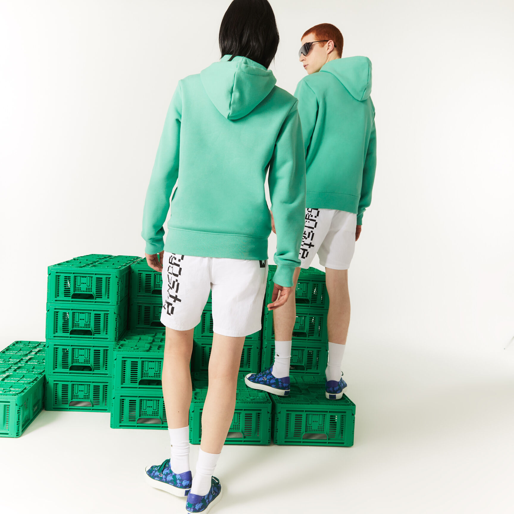 هودي صوف قطني للجنسين مجموعة Lacoste x Minecraft