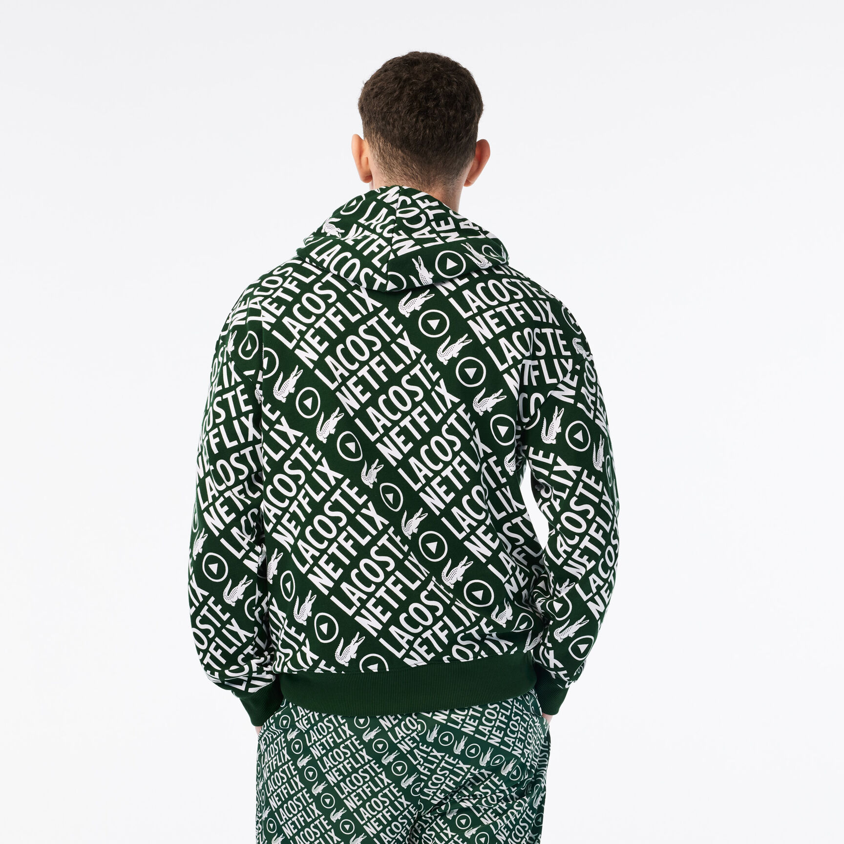 سويت شيرت قطن عضوي بقصة فضفاضة للرجال مجموعة Lacoste x Netflix سويت شيرت قطن عضوي بقصة فضفاضة للرجال مجموعة Lacoste x Netflix