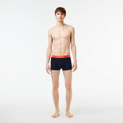 Pack Of 3 Navy Casual Trunks With Contrasting Waistband