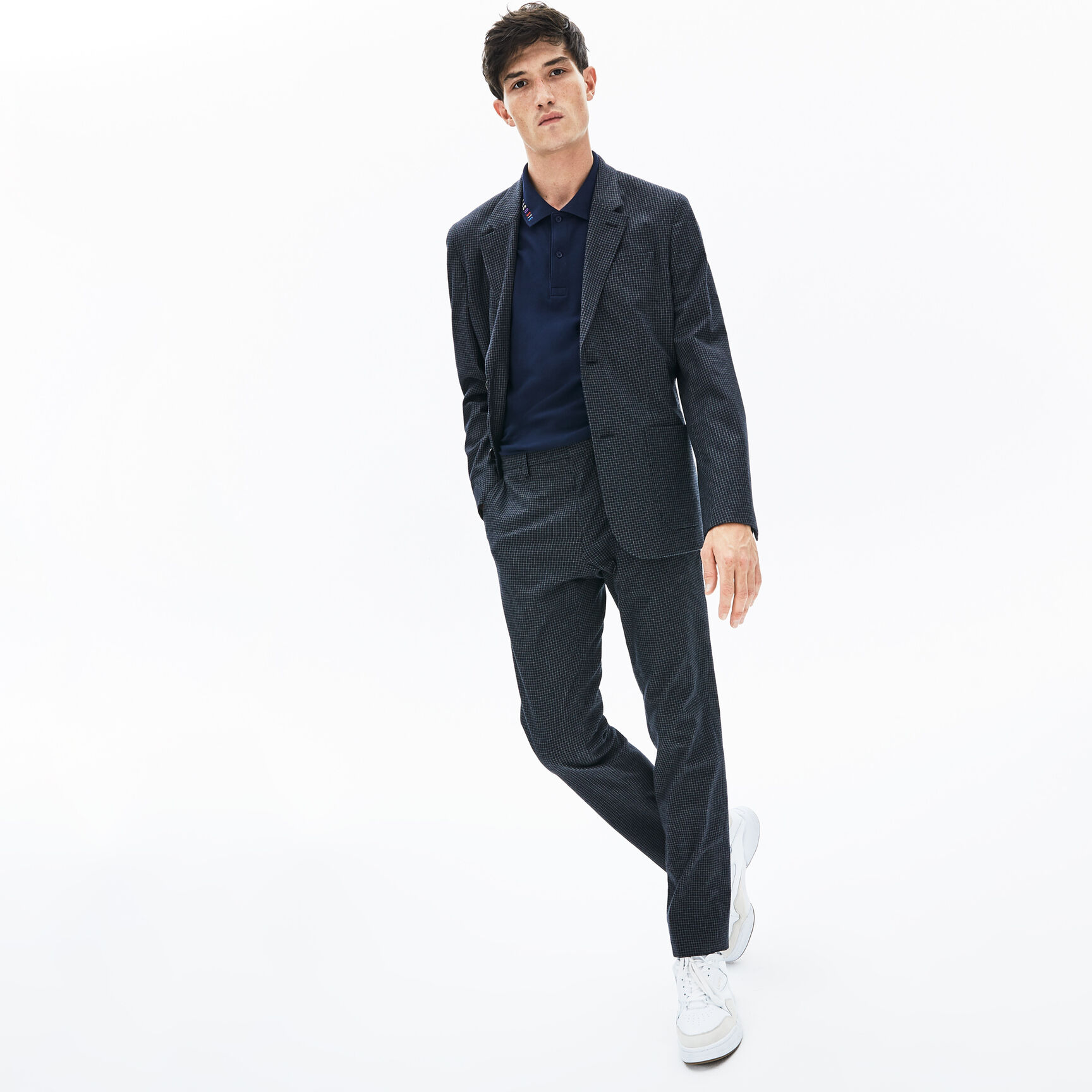 Men's Lacoste Slim Fit Multicoloured Signature Stretch Piqué Polo Shirt