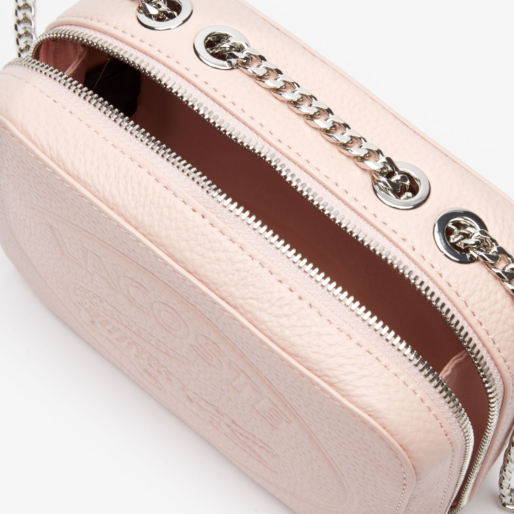 Women's Croco Crew Grained Leather Zip Shoulder Bag