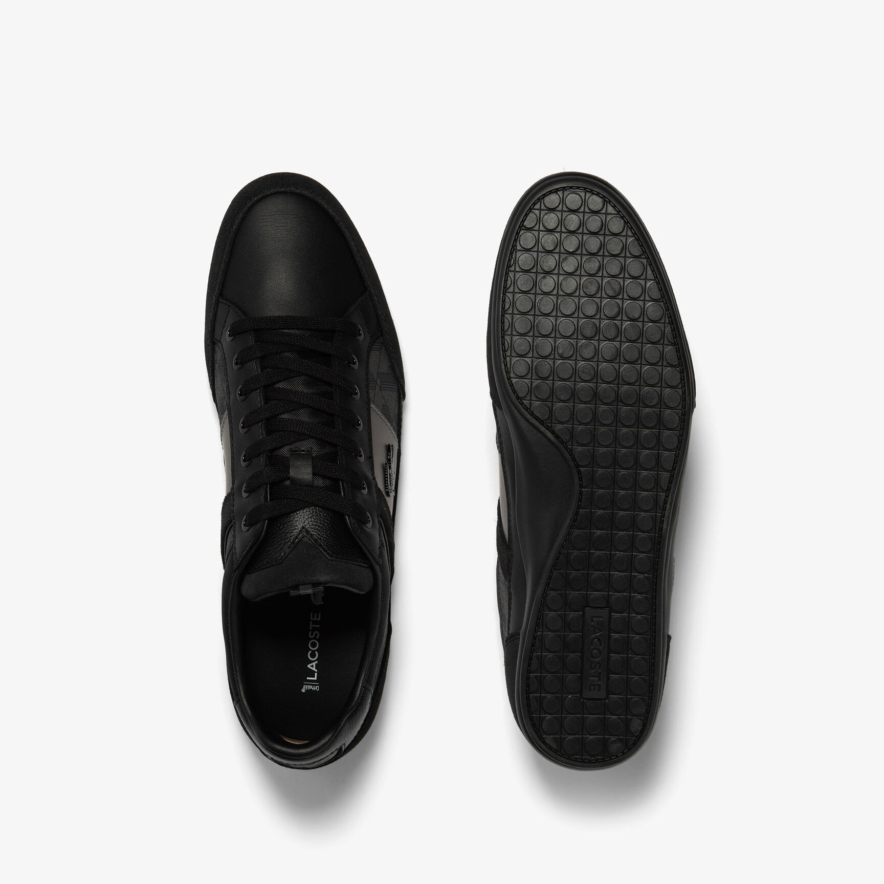 سنيكرز لاكوست شايمون قماش جلد بلون محايد للرجال سنيكرز لاكوست شايمون قماش جلد بلون محايد للرجال