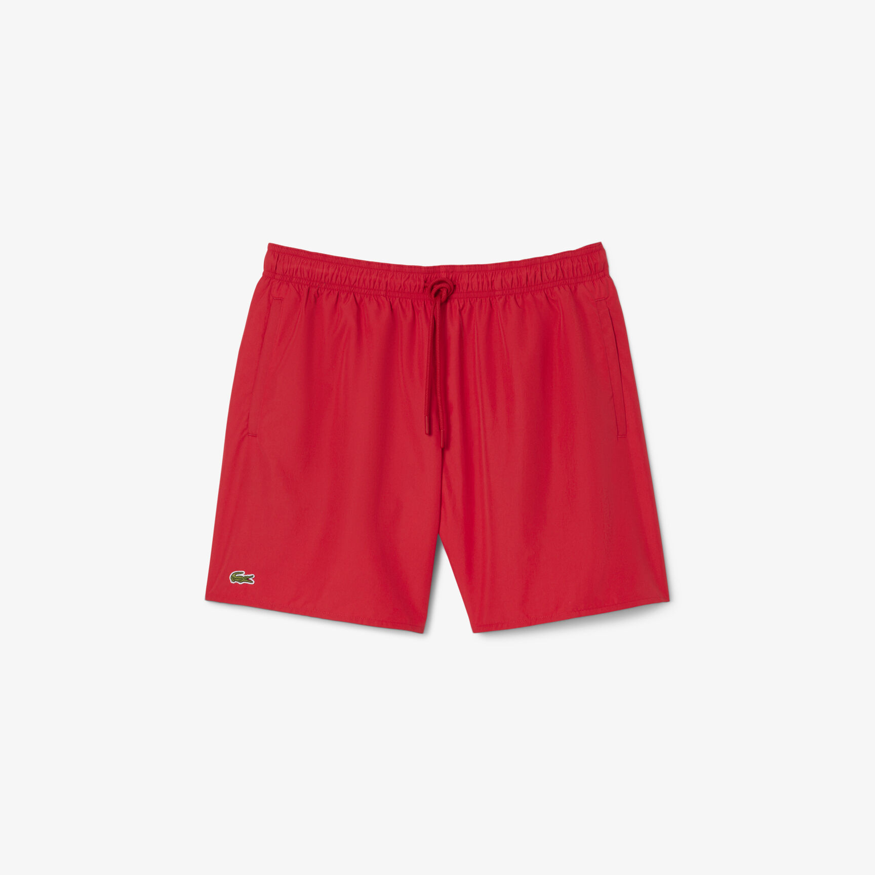 شورت سباحة أحادي اللون متوسط الطول