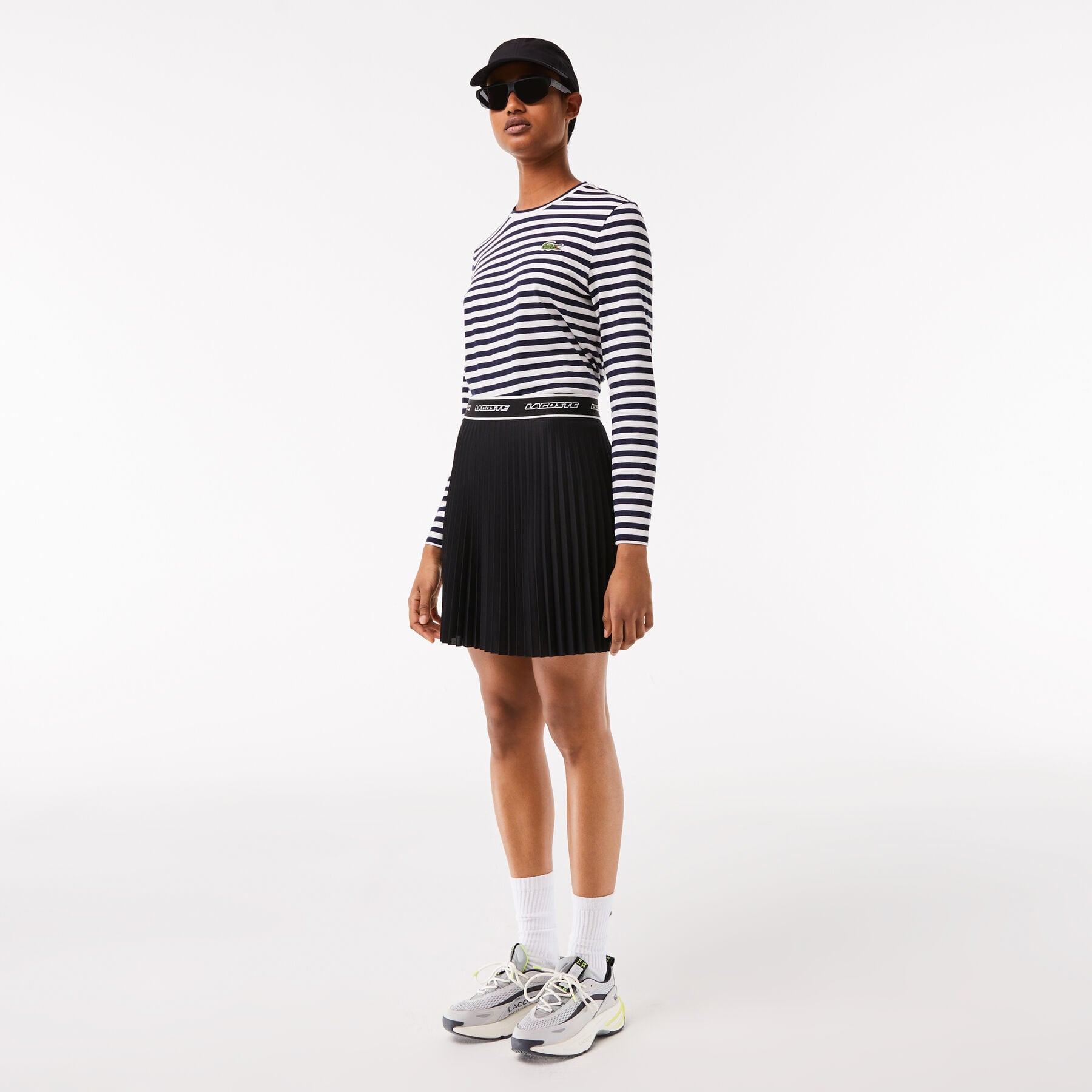 Women's Lacoste Elasticised Waist Short Pleated Skirt women s lacoste elasticised waist short pleated skirt