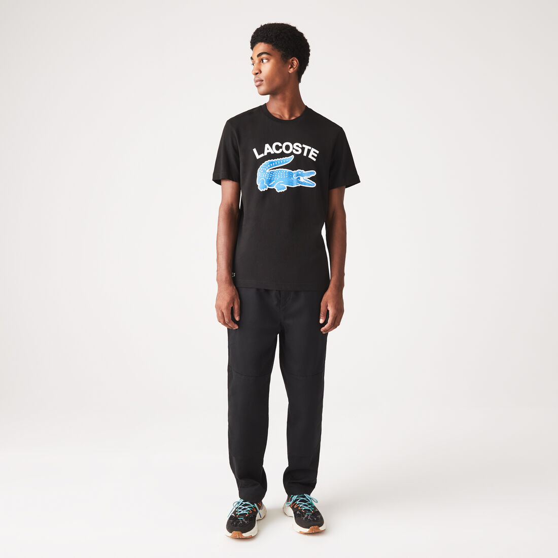 تيشيرت لاكوست بقصة عادية وشعار التمساح بحجم كبير للرجال تيشيرت لاكوست بقصة عادية وشعار التمساح بحجم كبير للرجال