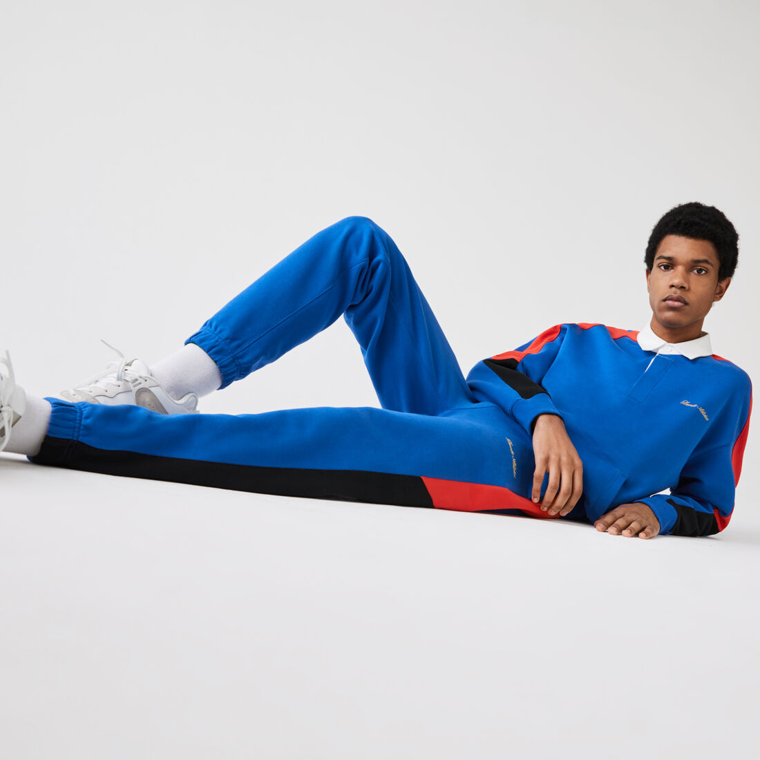 Men's Lacoste LIVE Golden Embroidery Bicolour Tracksuit Pants
