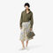 lacoste topography print pleated skirt