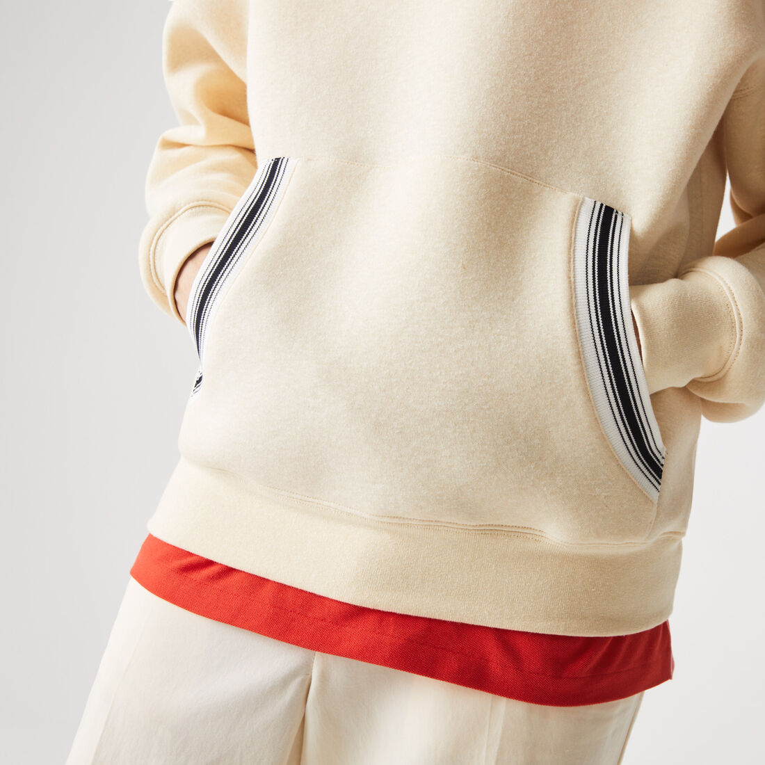 Men’s Hooded Contrast Pocket Cotton Blend Sweatshirt Men’s Hooded Contrast Pocket Cotton Blend Sweatshirt