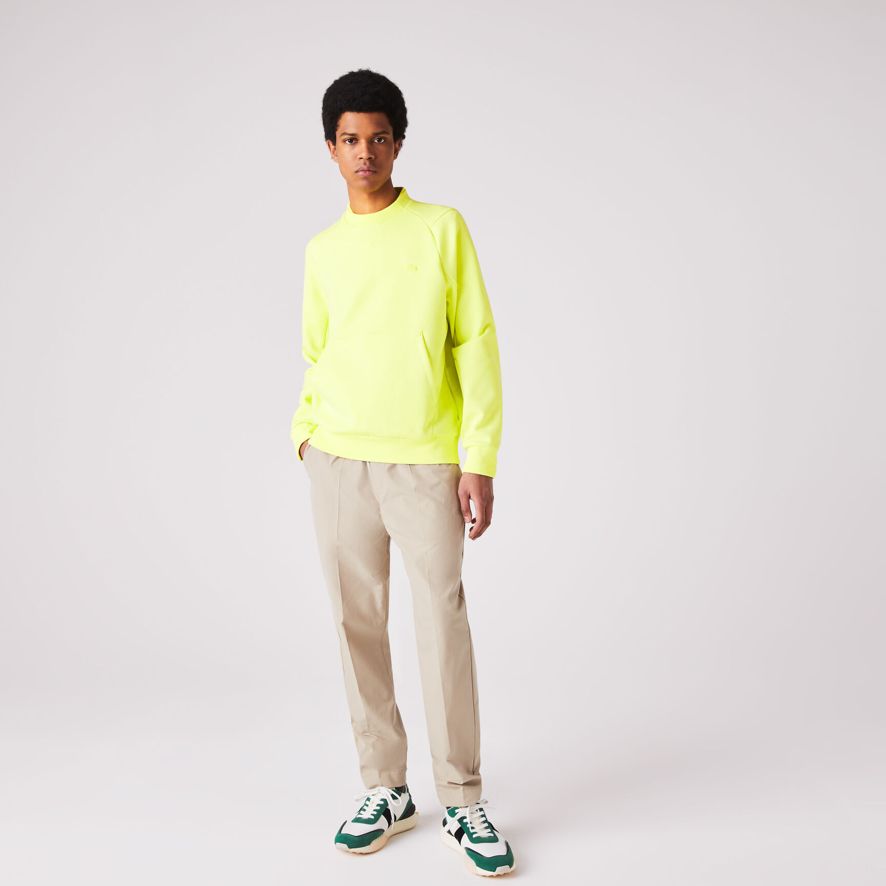 Men&rsquo;s Crew Neck Kangaroo Pocket Cotton Blend Sweatshirt