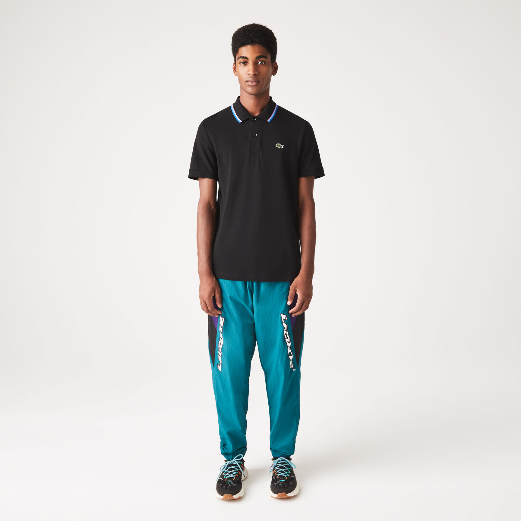 تيشيرت بولو لاكوست قطن بيكيه بيتي بياقة مخططة وقصة عادية للرجال تيشيرت بولو لاكوست قطن بيكيه بيتي بياقة مخططة وقصة عادية للرجال