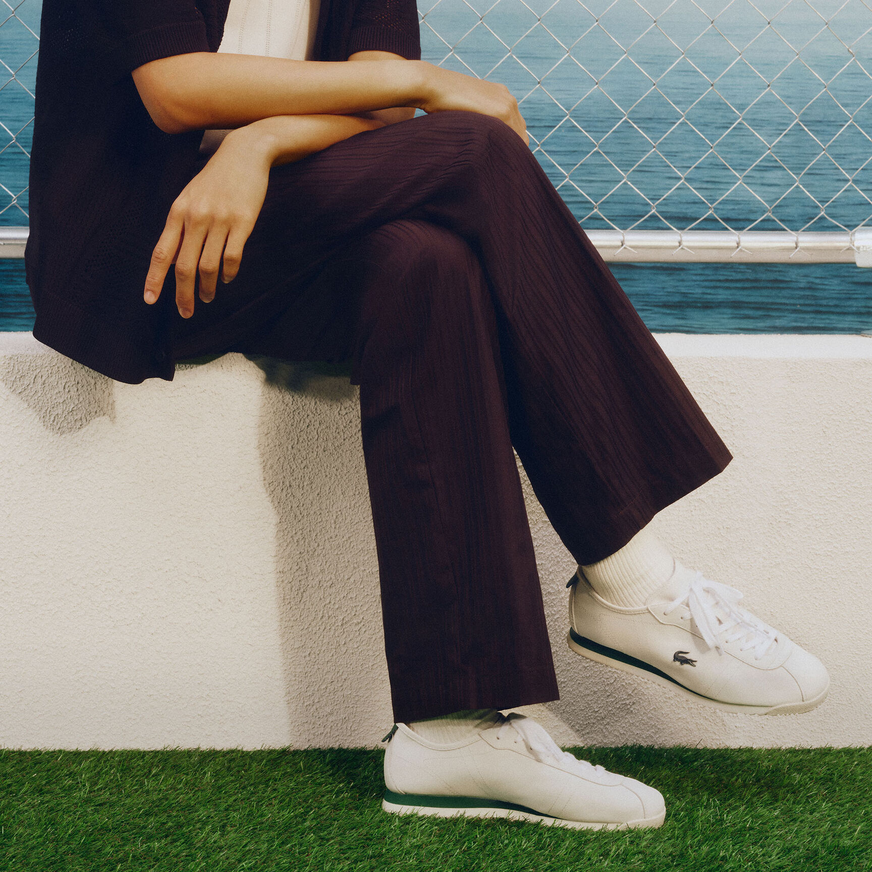 حذاء رياضي رجالي من الجلد بتصميم كلوب لو