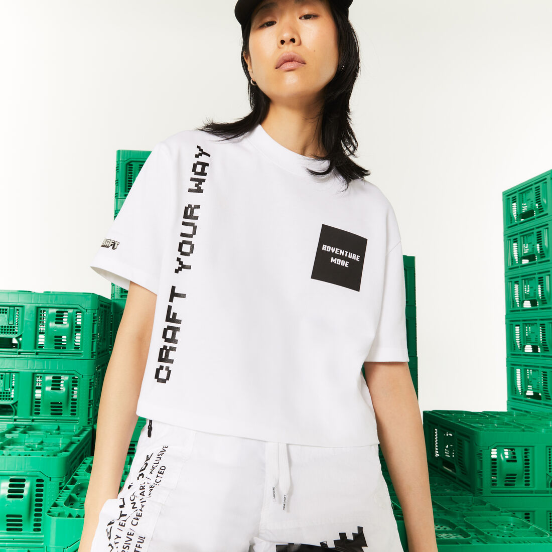 Women's Lacoste L!VE x Minecraft Short Organic Cotton T-Shirt