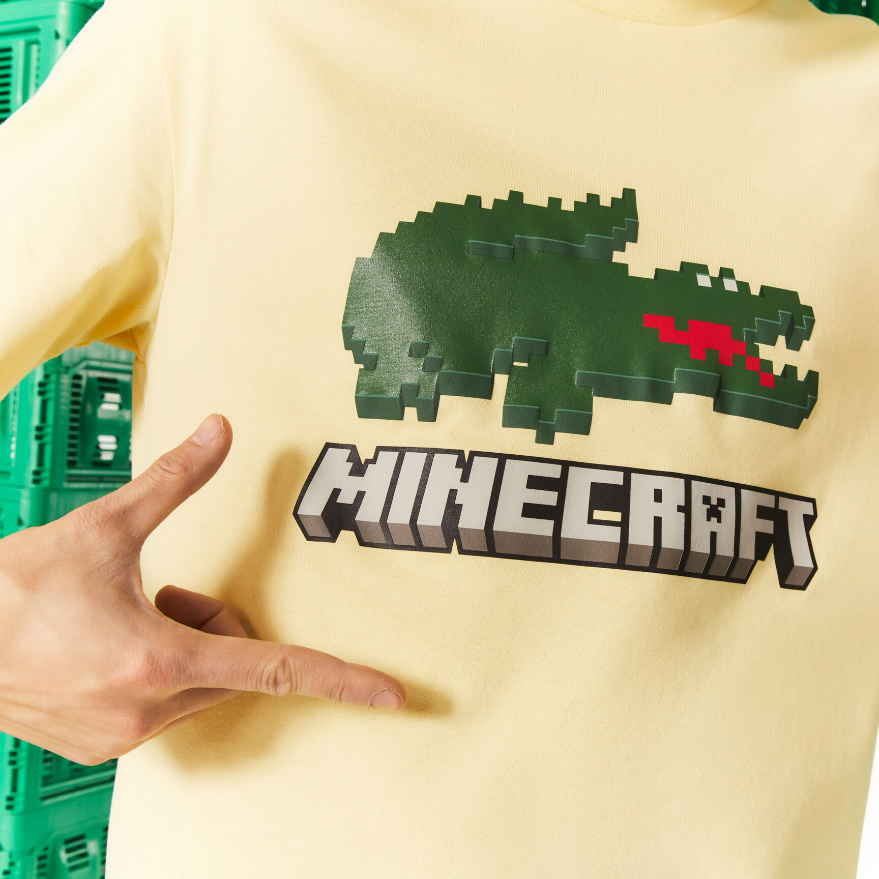 Unisex Lacoste x Minecraft Print Organic Cotton T-Shirt Unisex Lacoste x Minecraft Print Organic Cotton T-Shirt