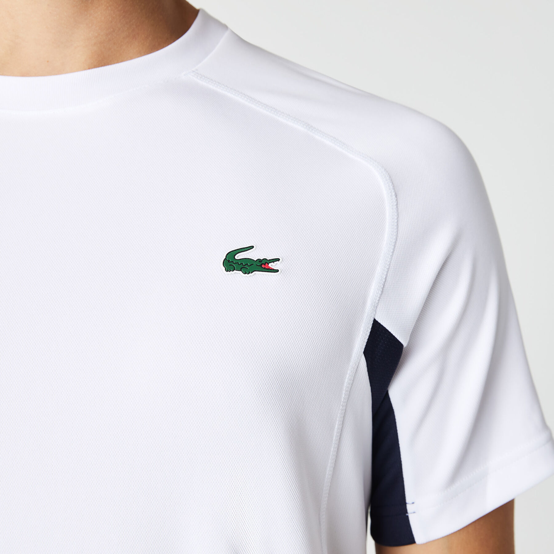 Men's Lacoste SPORT Color-Block Ultra-Dry Piqué Tennis T-Shirt men s lacoste sport color block ultra dry piqu tennis t shirt
