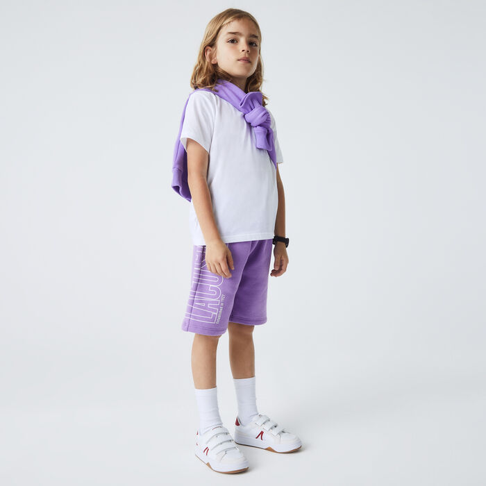 Boys' Lacoste Branded Organic Cotton Shorts