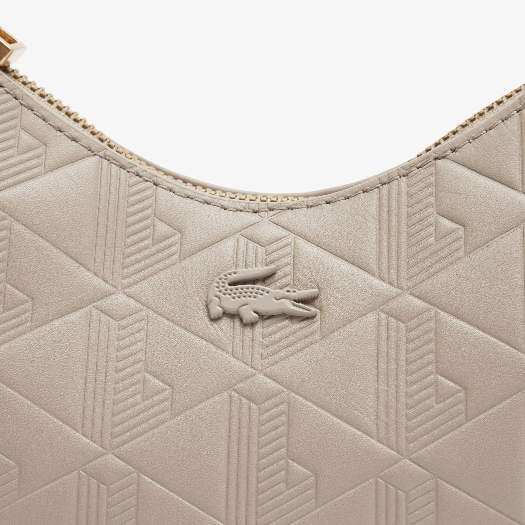 Maheki Embossed Leather Half Moon Purse