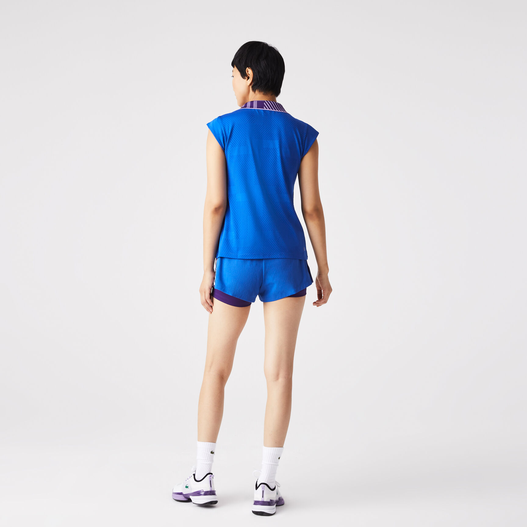 تيشيرت بولو تنس بياقة عالية بسحّاب للنساء من مجموعة Lacoste SPORT تيشيرت بولو تنس بياقة عالية بسحّاب للنساء من مجموعة Lacoste SPORT