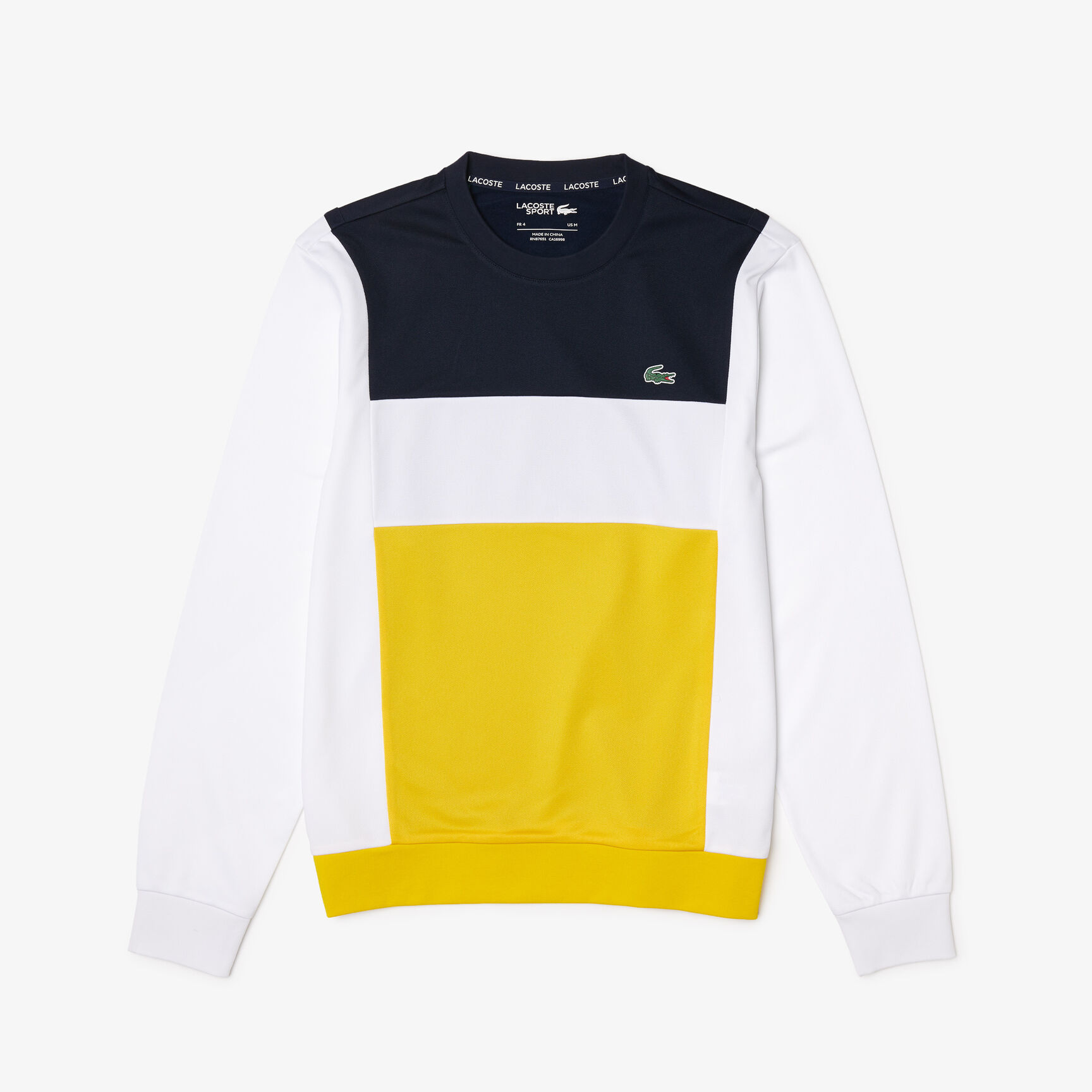 Men&rsquo;s Lacoste SPORT Resistant Colorblock Piqu&eacute; Sweatshirt