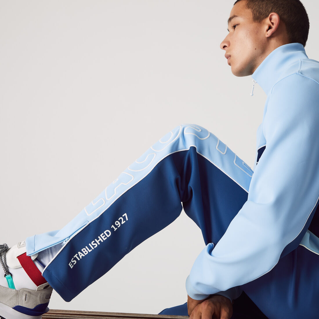 Unisex Lacoste LIVE Colourblock Light Neoprene Tracksuit Pants Unisex Lacoste LIVE Colourblock Light Neoprene Tracksuit Pants