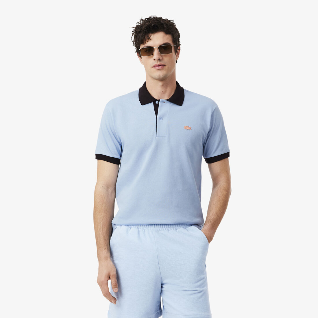 Classic Fit Contrast Rib Polo Shirt